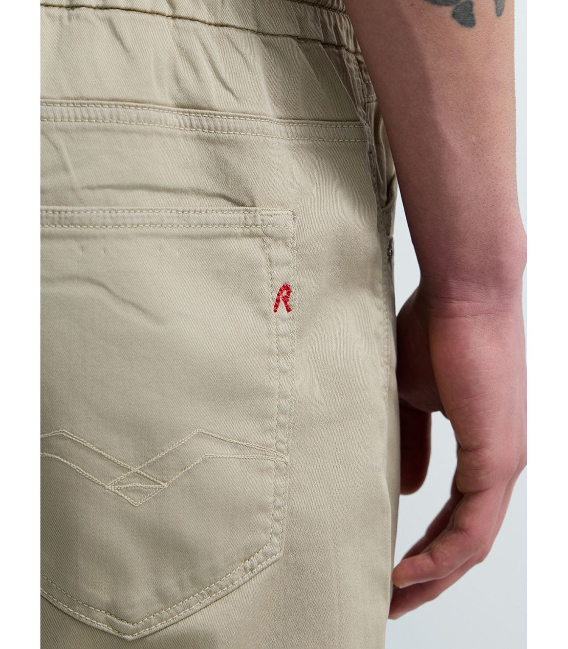 リラックステーパードLANNY タッチブルデニム 詳細画像 カーキ 7